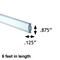 Azar Displays 72"L x 0.125"W x 0.875"H Clear H-Strip Sign Holder, PK5 600057 - alternate 2